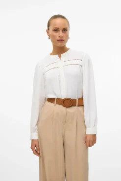 Camisa manga larga con calados