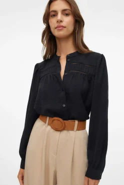 Camisa manga larga con calados