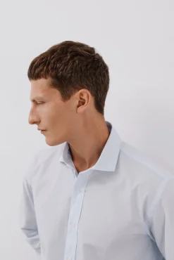 Camisa microcuadro algodón