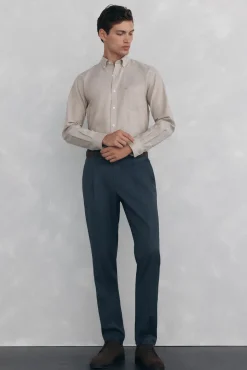 Camisa non iron oxford liso