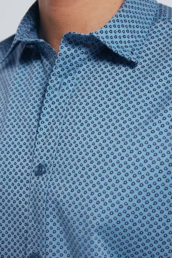 Camisa popelín micro estampado