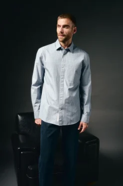 Camisa rayas twill