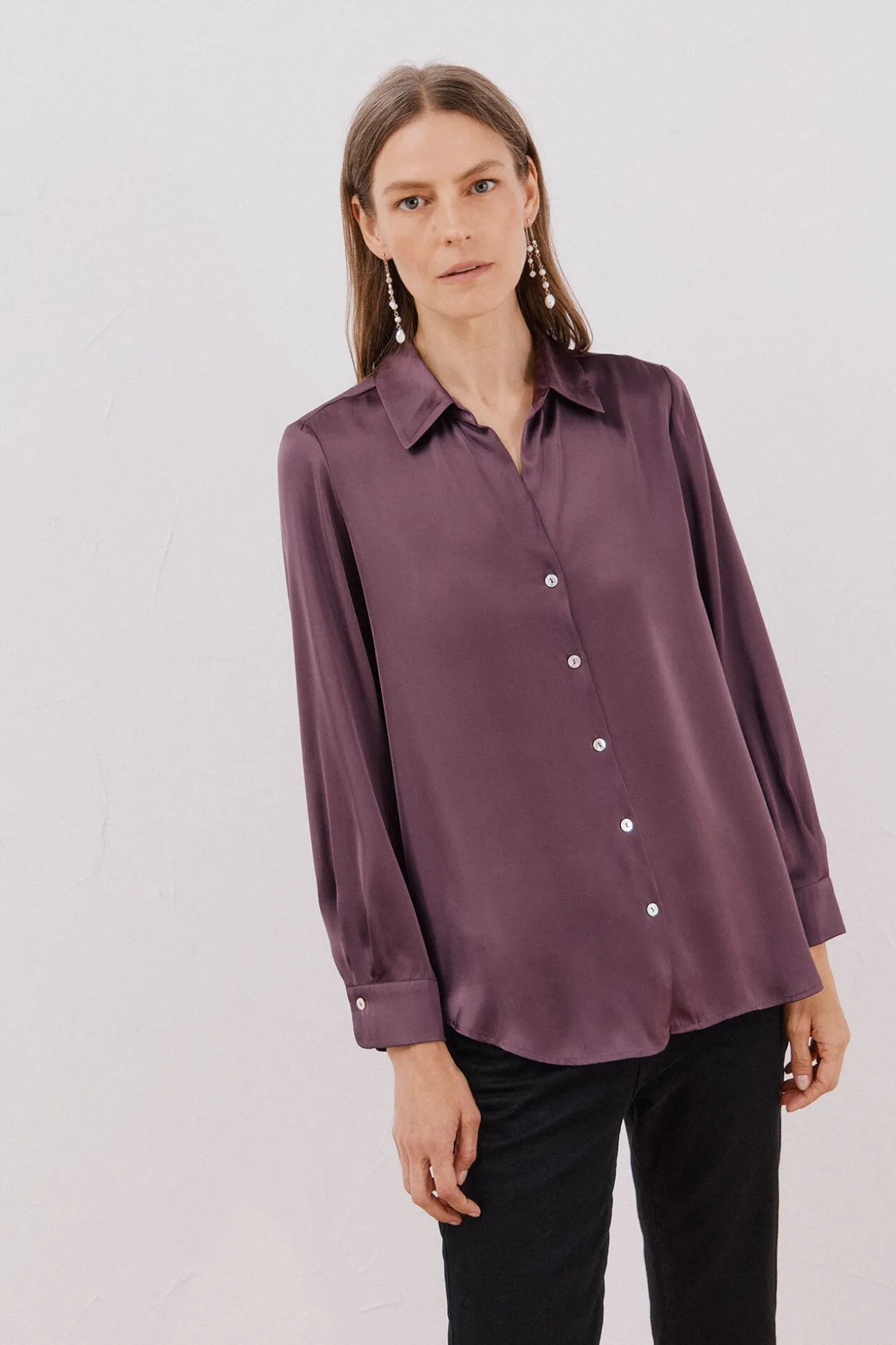 Camisa satinada