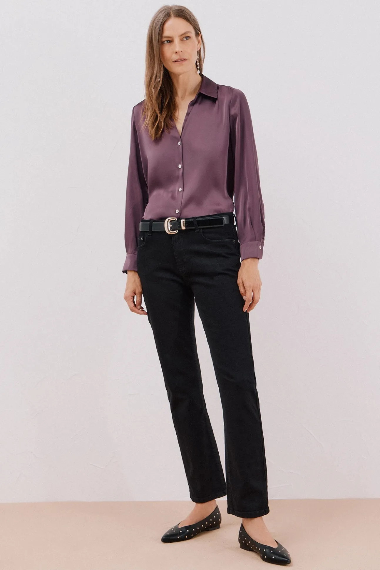 Camisa satinada