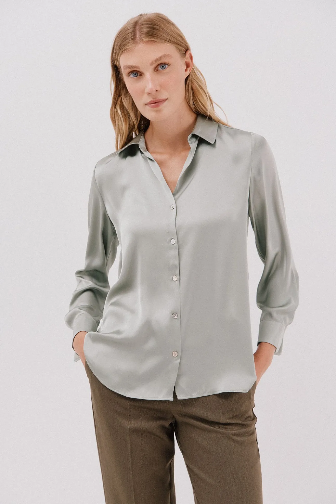 Camisa satinada