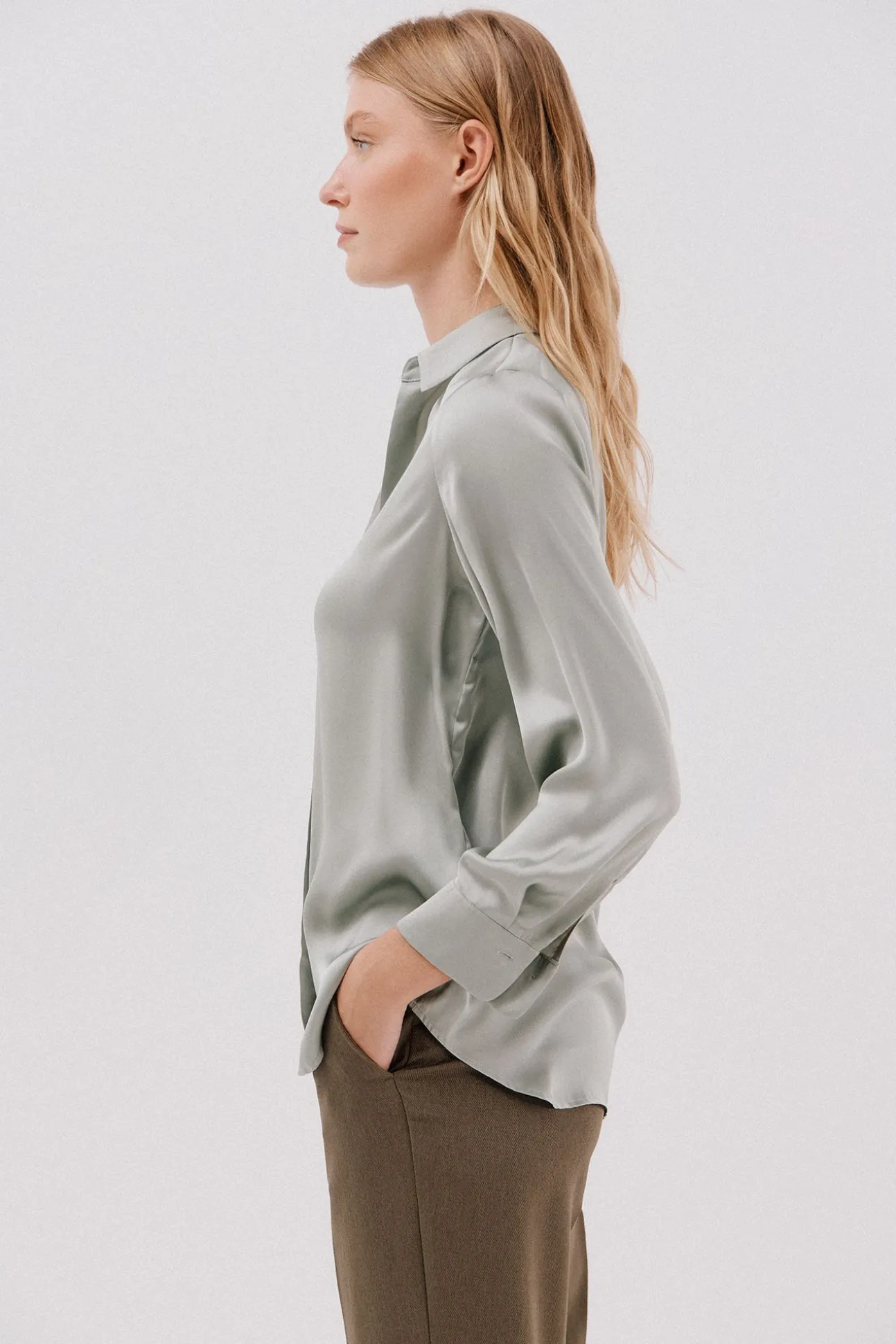 Camisa satinada