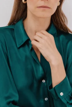 Camisa satinada