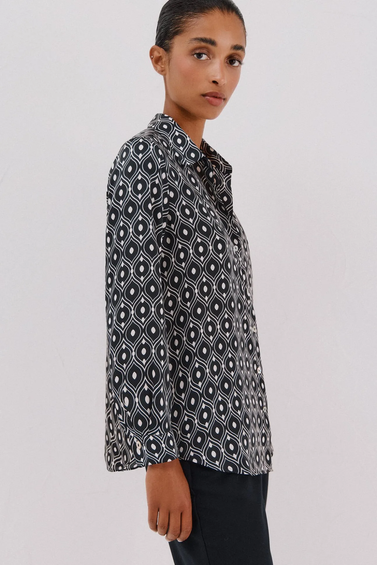 Camisa satinada
