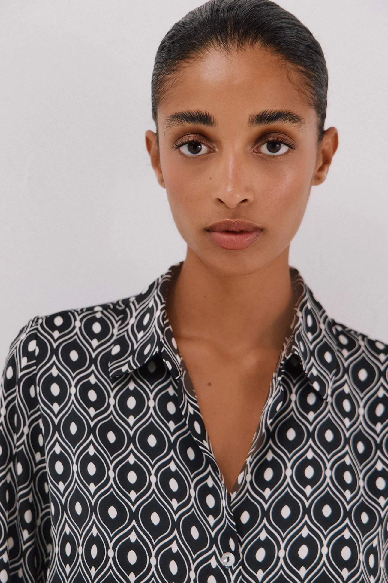 Camisa satinada