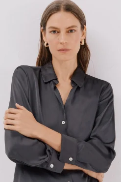 Camisa satinada