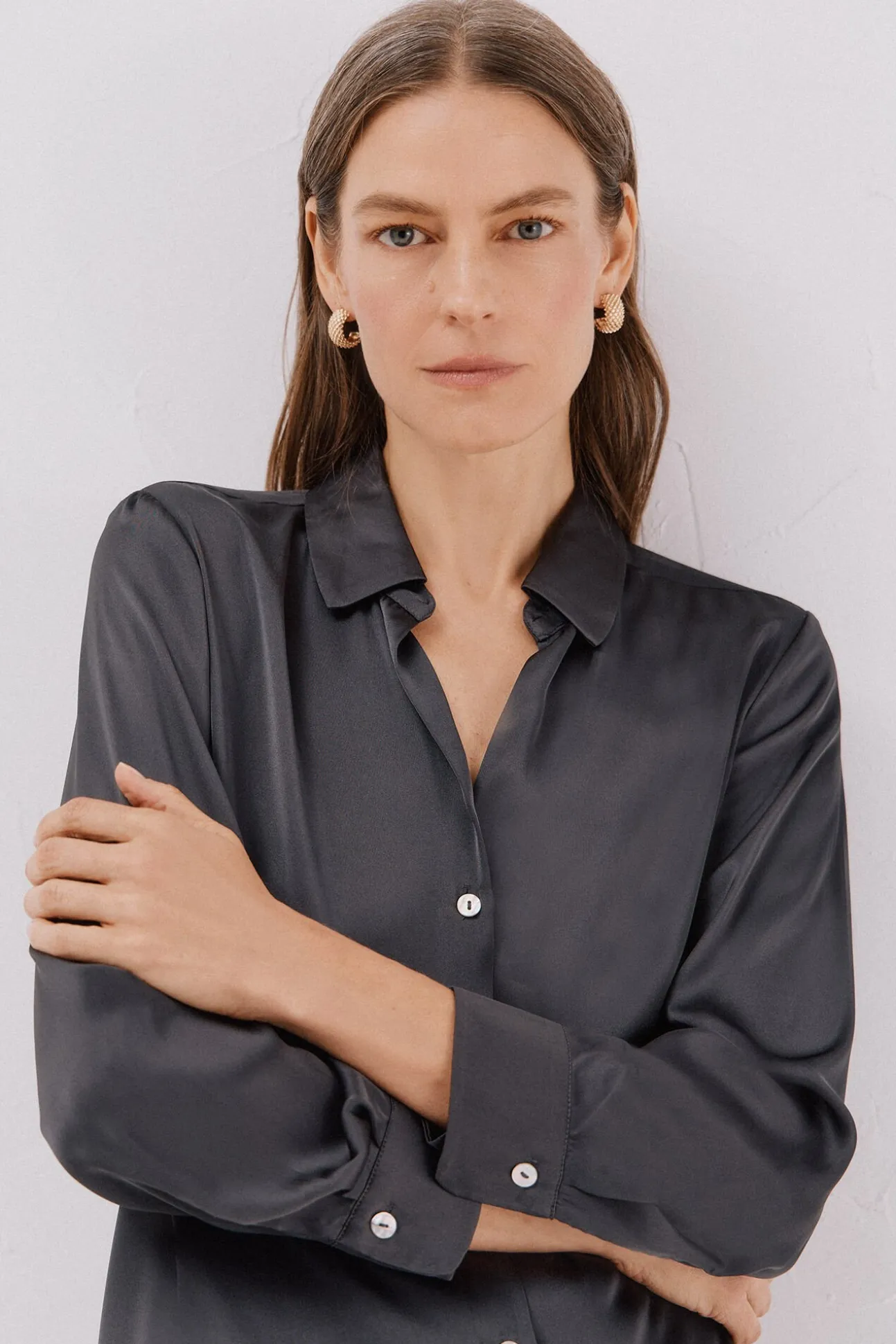 Camisa satinada