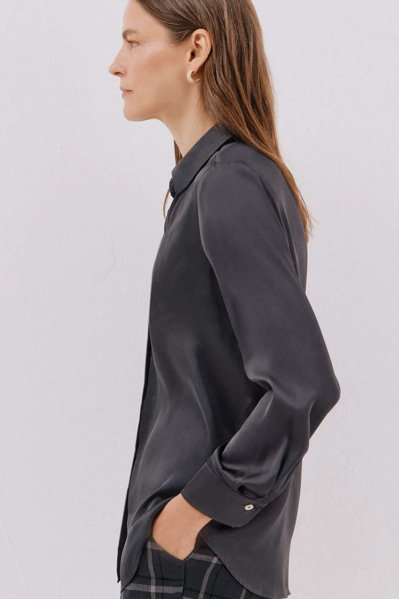 Camisa satinada