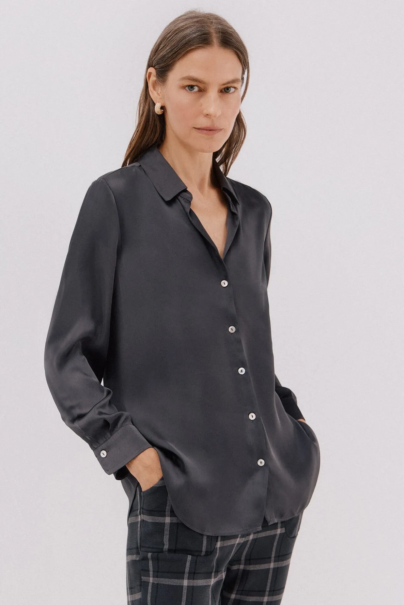 Camisa satinada