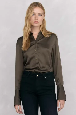 Camisa satén lisa