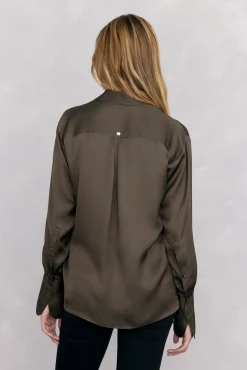 Camisa satén lisa