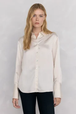 Camisa satén lisa