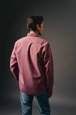 Camisa twill liso tencel algodón