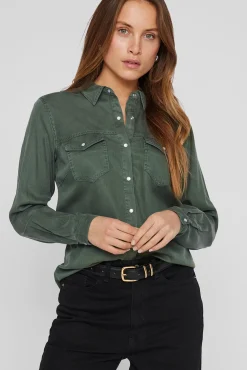 Camisa vaquera manga larga