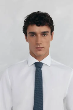 Camisa vestir estructura non iron + antimanchas slim fit