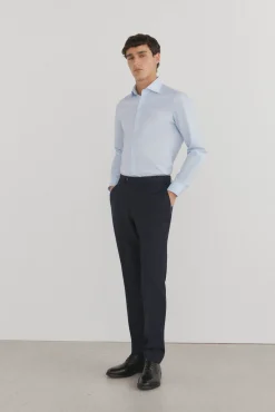 Camisa vestir lisa non iron + antimanchas