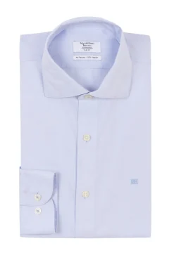Camisa vestir lisa non iron + antimanchas slim fit