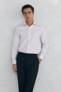Camisa vestir lisa non iron + antimanchas