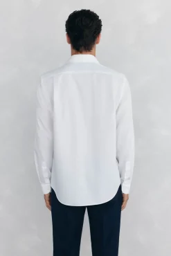 Camisa vestir lisa non iron + antimanchas