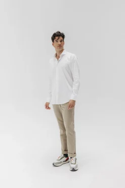 Camisa vestir popelín elástico