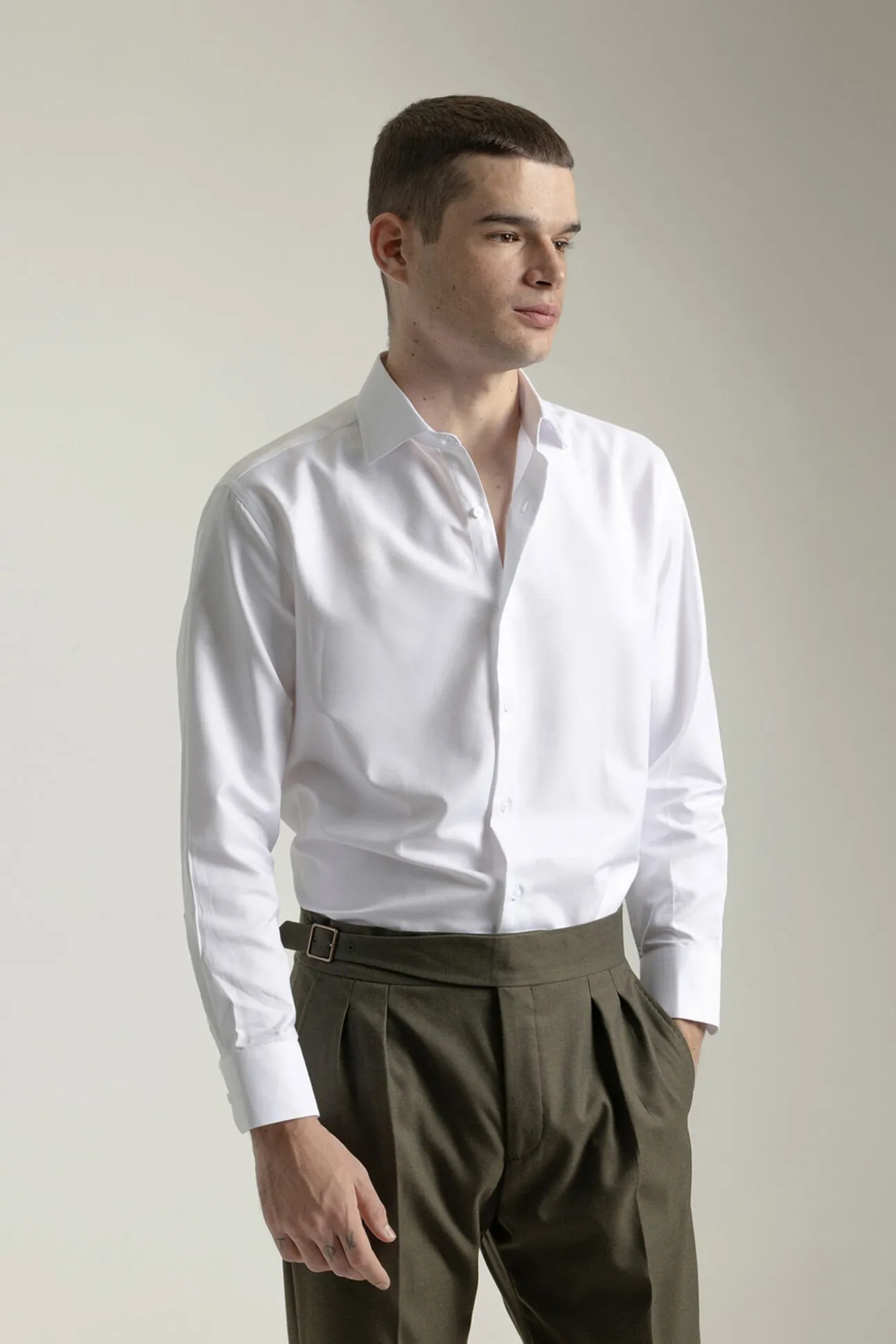 Camisa vestir regular fit twill