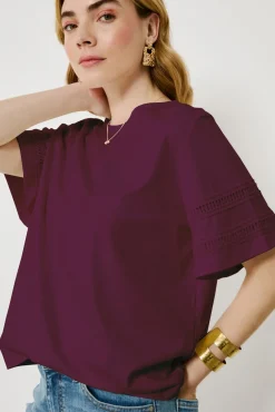 Camiseta algodón orgánico con calados
