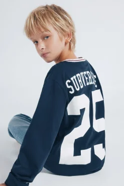 Camiseta de manga larga varsity niño