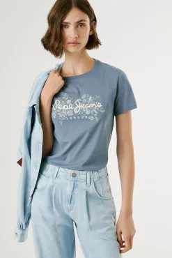 Camiseta Logo Floral Estampado