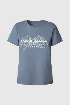 Camiseta Logo Floral Estampado