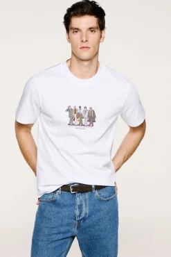 Camiseta manga corta con print 100% algodón orgánico