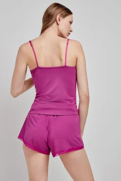 Camiseta pijama tirantes morado
