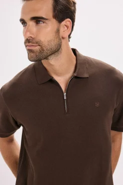 Camiseta polo cremallera