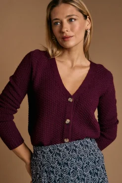 Cardigan berenjena Gimone