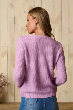 Cardigan botones Lila