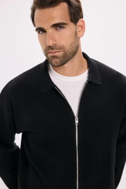 Cardigan de punto cremallera