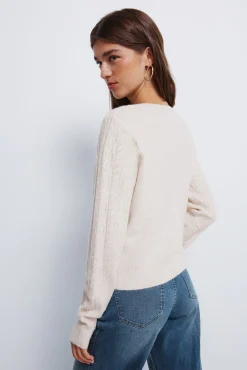 Cardigan pointelle