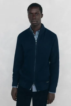 Cardigan premium navideño algodón cierre cremallera