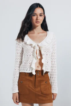 Cardigan volantes