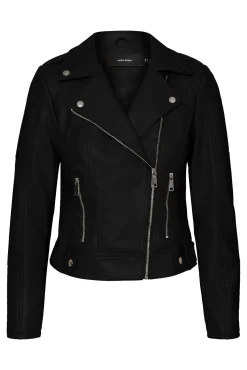 Cazadora biker efecto piel