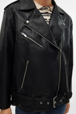 Cazadora biker efecto piel