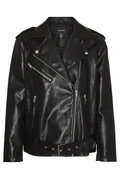 Cazadora biker efecto piel