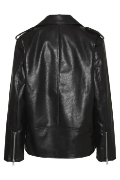Cazadora biker efecto piel