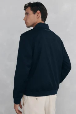 Cazadora bomber de lana