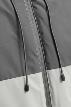 Chaqueta acolchada bicolor