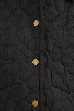 Chaqueta acolchada con flores