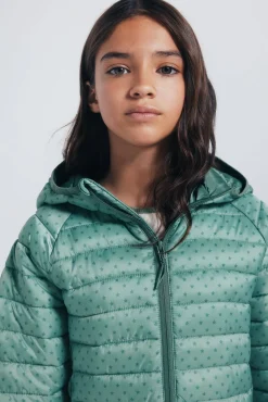 Chaqueta acolchada estrellas niña